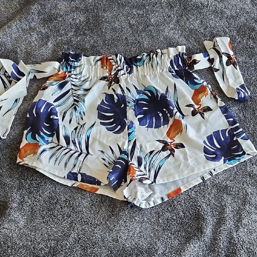Tropical Off-Shoulder Romper